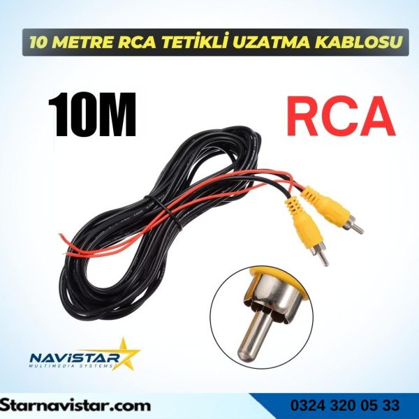 10 Metre RCA Tetikli Uzatma Kablosu