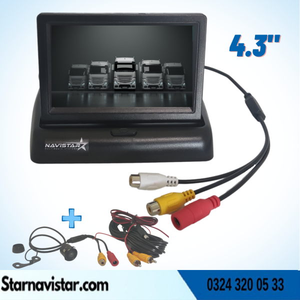 4.5 Inç Tft Lcd Araç Monitör Ekran + 1 Adet Geri Görüş Kamerası Dahil Set