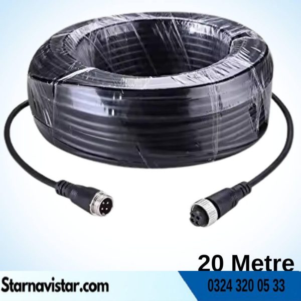 4 Pin Aviation Hazır Araç Kamera Kablosu 20 Metre