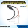 54 cm RCA Kısa Kamera Kablosu 2 pin 2mm socket, 4 pin 1.5mm, 6 core wire