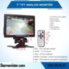 7" TFT 2 Adet Video Girişli Analog Monitör