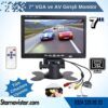 7" Vga Ve Av Girişli Araç Monitörü