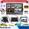 9 inç Kayıtlı Dörde Bölünür Monitör 256Gb Sd Destekli 4 Kamera Takılabilir 4 Pin Soketli