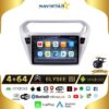 Citroen Elysee 4GB + 64GB Kablosuz Carplay 2013-2018 Android 13 Navigasyon Multimedya Sistemi
