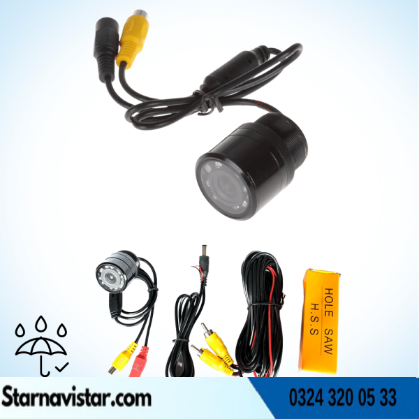 Gece Görüşlü 28 Mm Vidalı Hd 9 Led Işıklı Geri Görüş Kamerası
