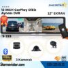 12 inç Kablosuz Carplay 3 Kameralı Dikiz Ayna Wifi, Bluetooth, Fm Transmitter, Sd, Park Modu 1080P