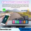 12 inç Kablosuz Carplay 3 Kameralı Dikiz Ayna Wifi, Bluetooth, Fm Transmitter, Sd, Park Modu 1080P
