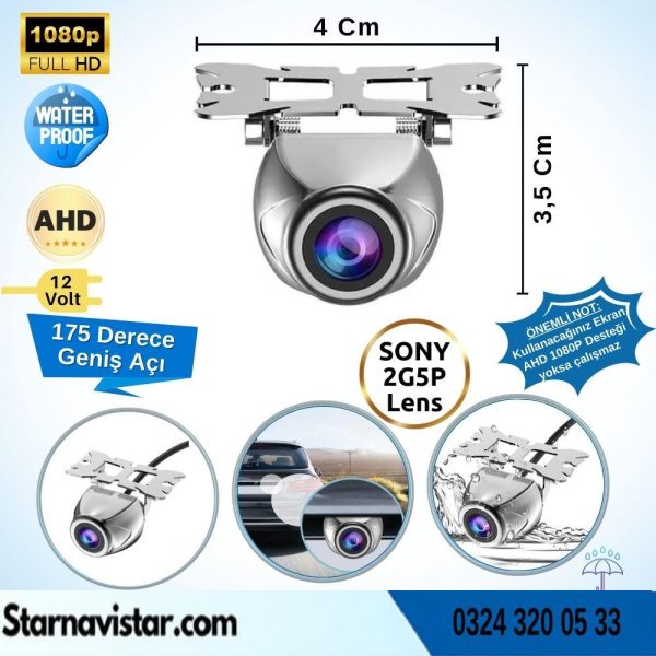 Navistar Ahd 1080P Sony 2G5P Balıkgözü 175 Derece Geniş Açılı Araç Geri Görüş Kamerası
