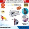 Yan Araç Kamerası AHD 1080P ve 720P Full HD Mini (Silver Gri) Özel Tasarım