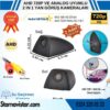 Yan Araç Kamerası AHD 720P ve Analog PAL Mini (Siyah) Özel Tasarım