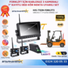 3 Kablosuz Kameralı Forklift Seti 7 İnç AHD Ekran Lazerli Çatal Kamera Sistemi