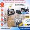 3 Kablosuz Kameralı Forklift Seti 7 İnç AHD Ekran Lazerli Çatal Kamera Sistemi