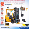 3 Kablosuz Kameralı Forklift Seti 7 İnç AHD Ekran Lazerli Çatal Kamera Sistemi