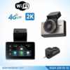 4G Uzaktan izlemeli 2 kameralı 2K+1080P Yüksek Çözünürlüklü Dashcam Kamera