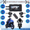Motosiklet için Kayıtlı 2K+1080P Çözünürlüklü 3 inç 2 kameralı Tak kullan Kamera Seti