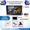 Kayıtlı 9 inç ikiye Bölen 2 Kanal Split AHD 1080P/720P destekli 4 Pin 256 GB SD Destekli Monitör