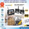 2 Kablosuz Kameralı Forklift Güvenlik Sistemi 7 inç AHD Ekran Kör Nokta Uyarılı 1080P Full HD Set