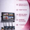 4 Kablosuz Kameralı 7 inç Kayıtlı Monitör Full HD BSD Kör Nokta Uyarı Sistemli Tak Kullan Kamera Seti